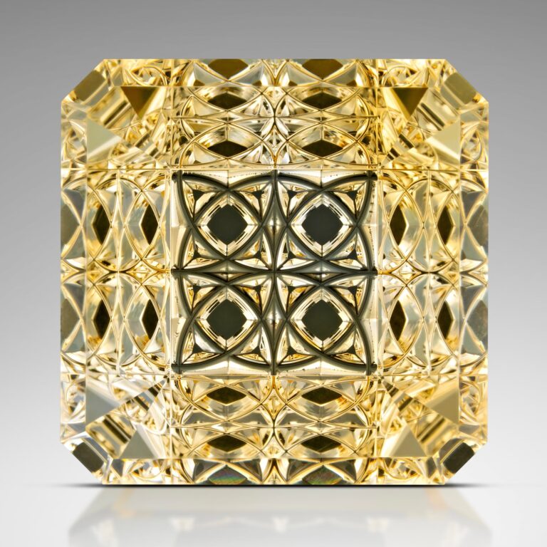 Carved Gemstones Embed Intricate Patterns from Ancient Symbols, Architecture, and Nature