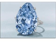 Christie’s Headliner, the 23.24-carat “Golconda Blue” Pulled