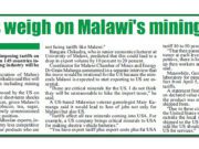 U.S. Tariffs Weigh on Malawi’s Mining Industry: Global Gemstone Mining Sector will be Heavily Affected