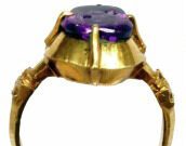 Medieval Gold Ring Found in Slovakia Castle: a Rare 18-Karat Gold Ring from circa 1300, Features Sri Lanka Purple Sapphire!