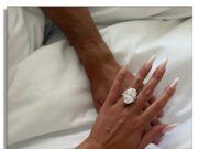Cristiano Ronaldo’s Engagement Ring to Georgina Rodríguez is Lighting up the Internet! Two hands gently holding each other, showcasing a large ring and long nails.